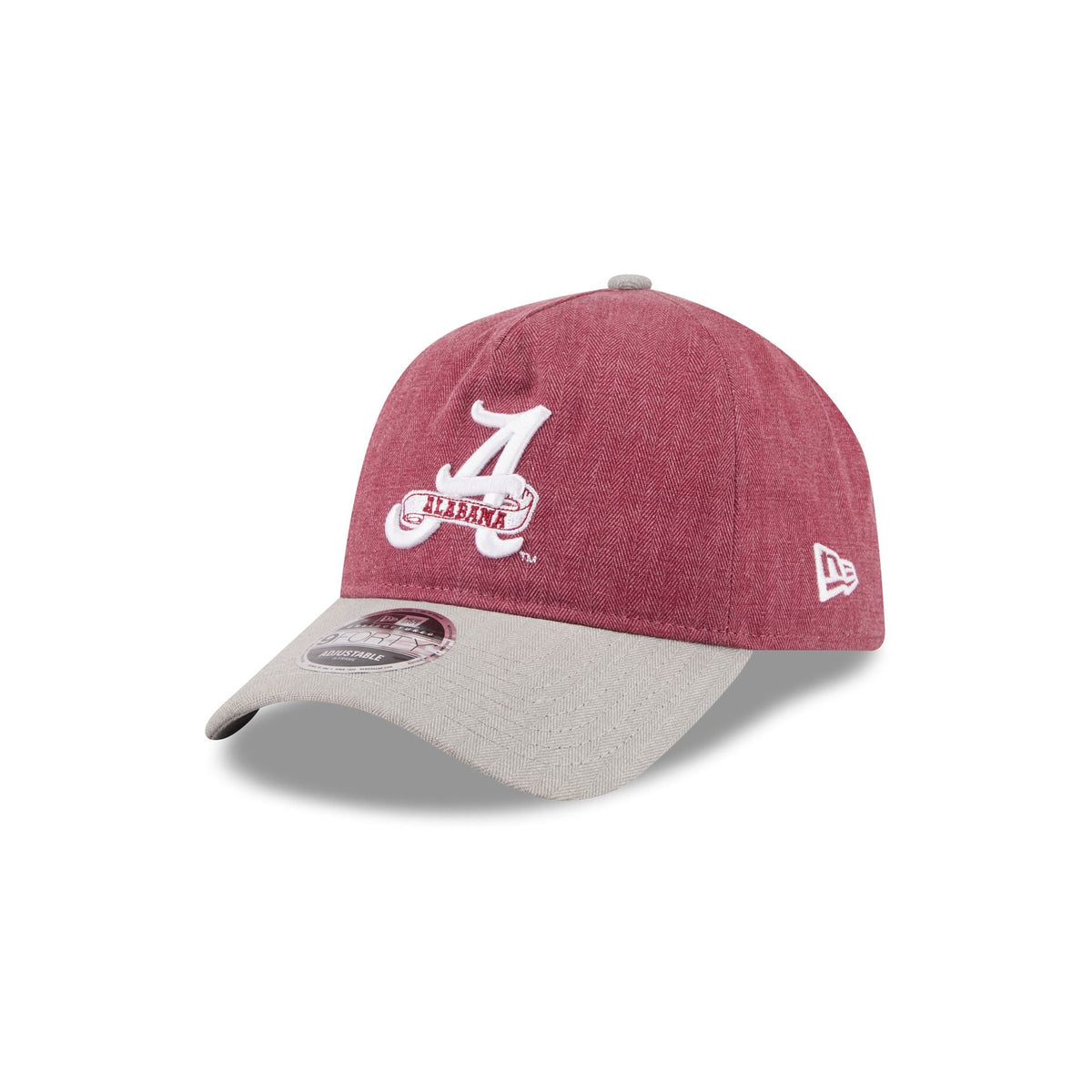 Alabama Crimson Tide Herringbone Team Colors 9FORTY A-Frame Adjustable Hat