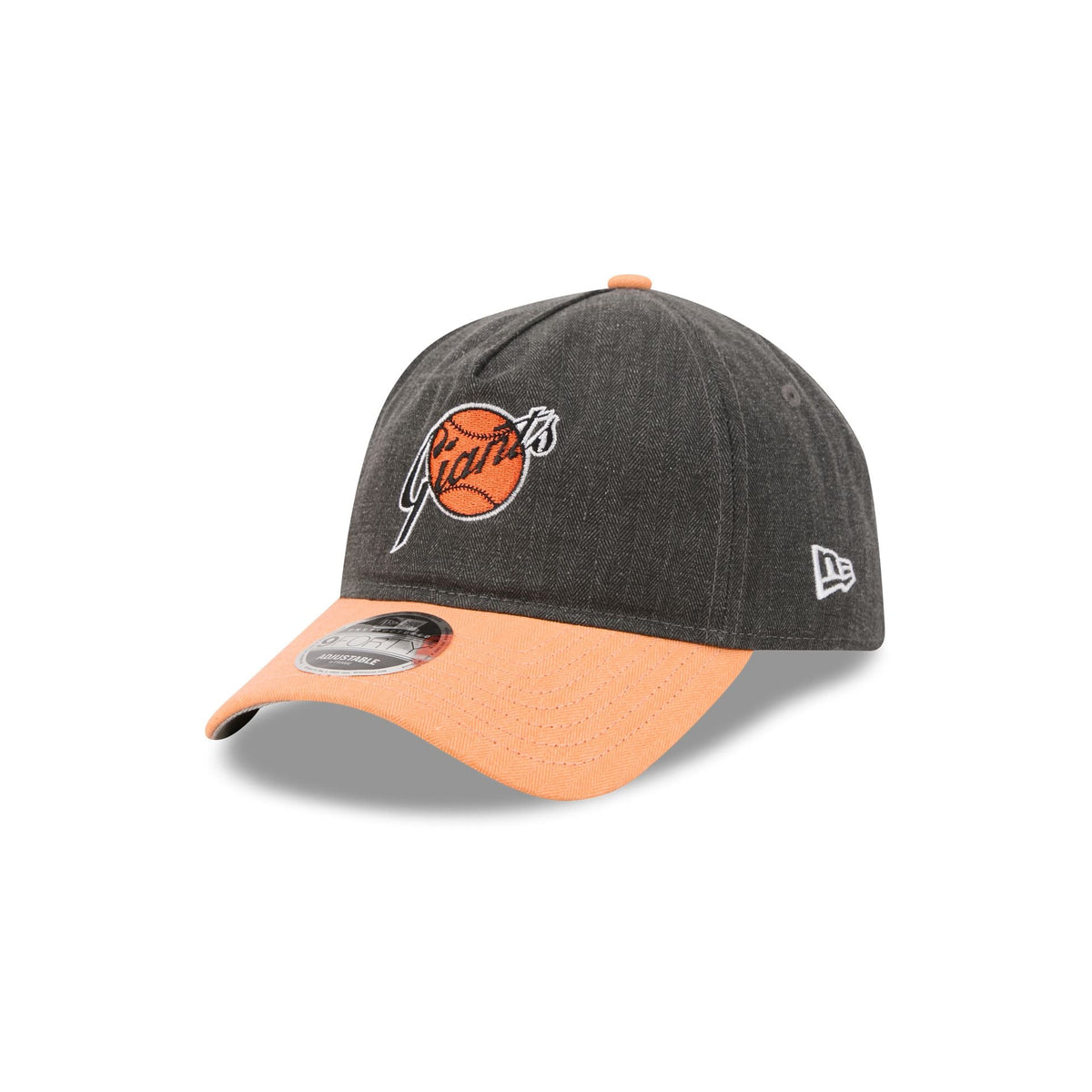 San Francisco Giants Herringbone Team Colors 9FORTY A-Frame Adjustable Hat