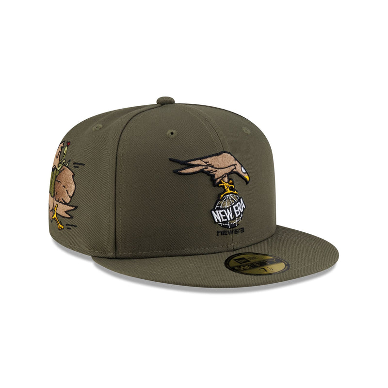 Rodrigo Roji x New Era Cap Soccer Olive Green 59FIFTY Fitted Hat