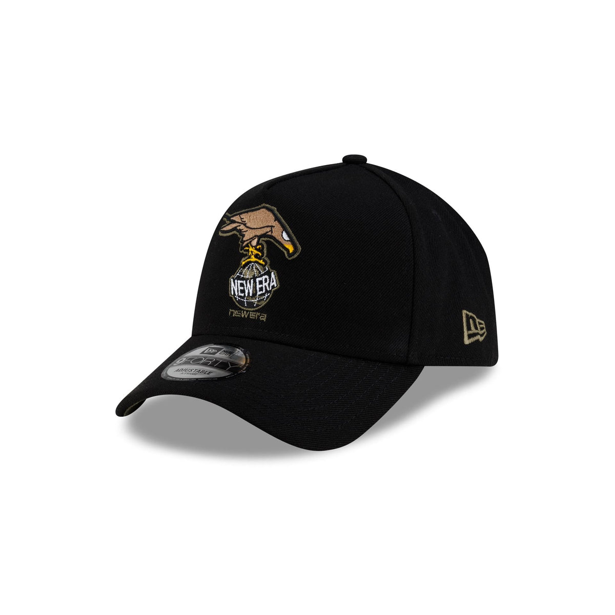 Rodrigo Roji x New Era Cap Soccer Black 9FORTY A-Frame Snapback Hat