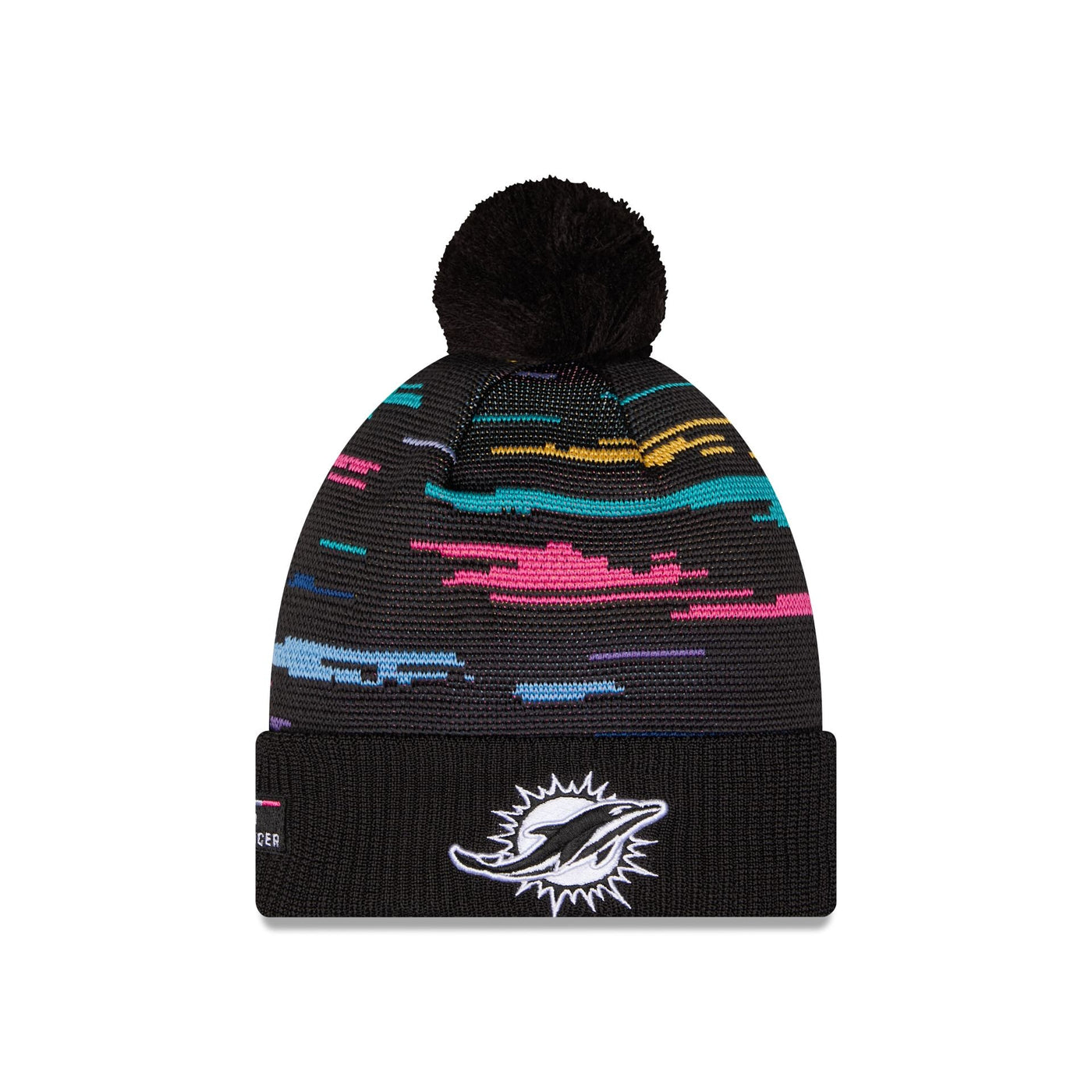 Miami Dolphins 2026 Crucial Catch Pom Knit Hat