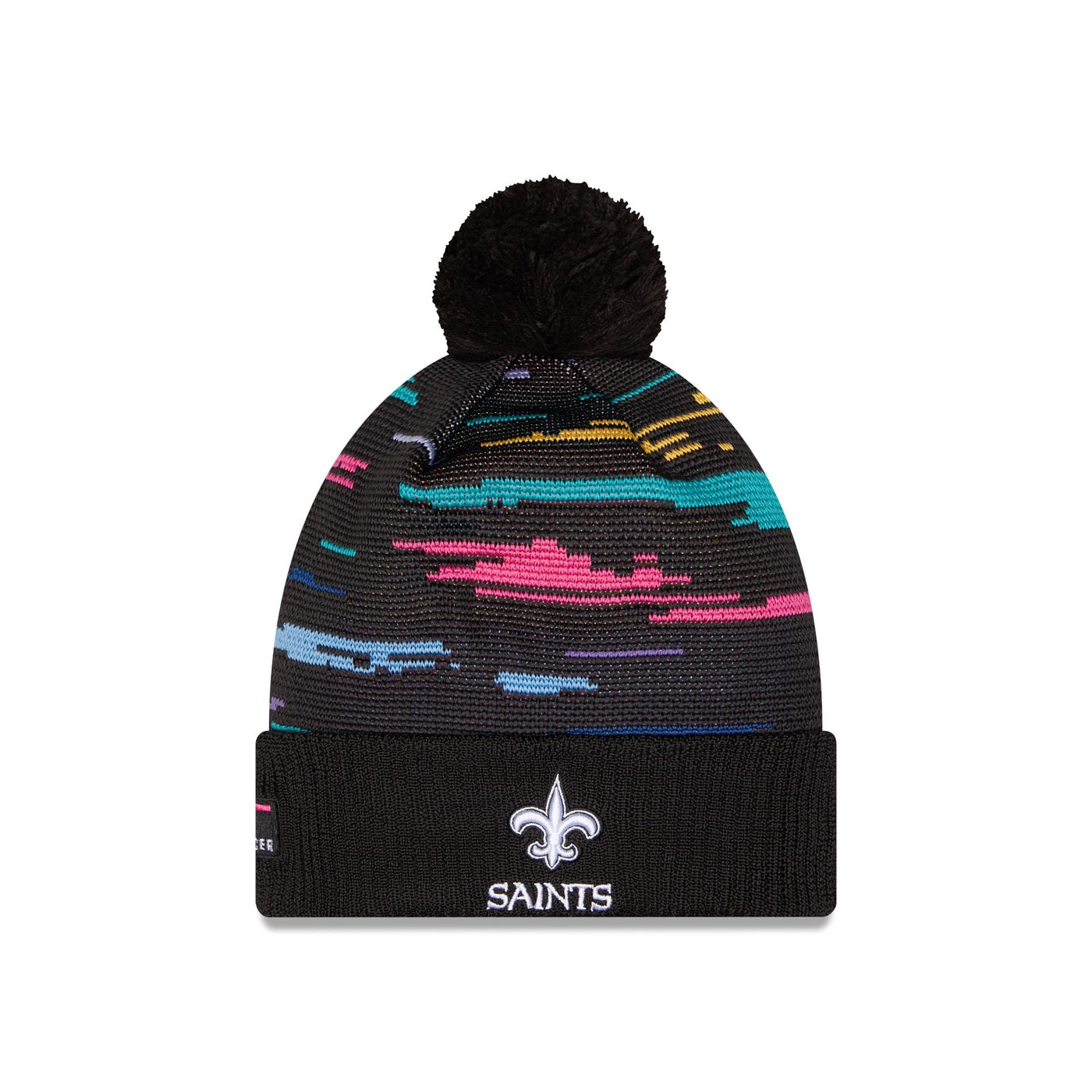 New Orleans Saints 2026 Crucial Catch Pom Knit Hat
