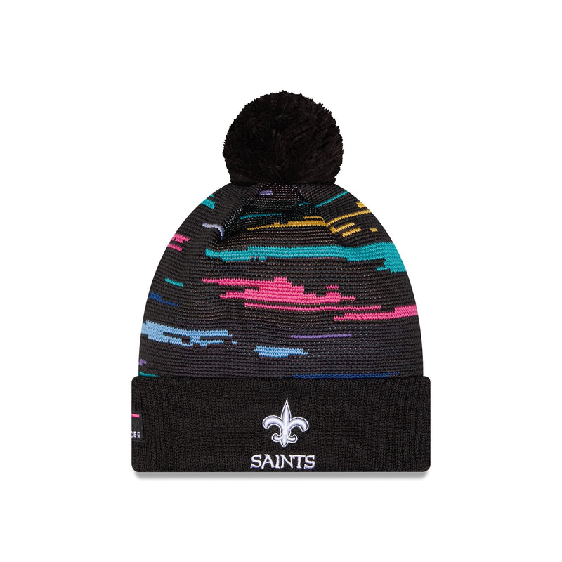 New Orleans Saints 2026 Crucial Catch Pom Knit Hat
