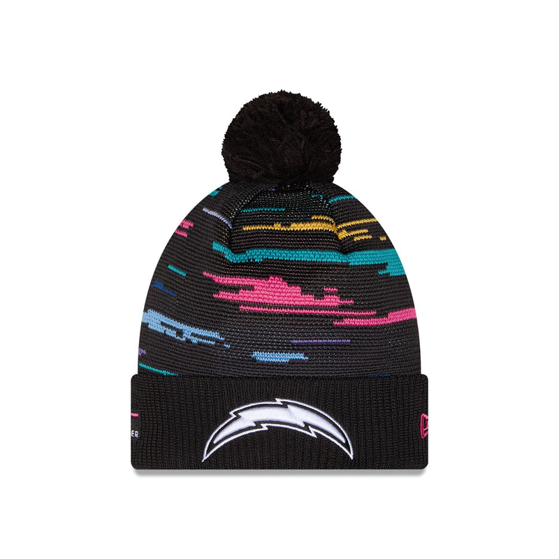 Los Angeles Chargers 2026 Crucial Catch Pom Knit Hat