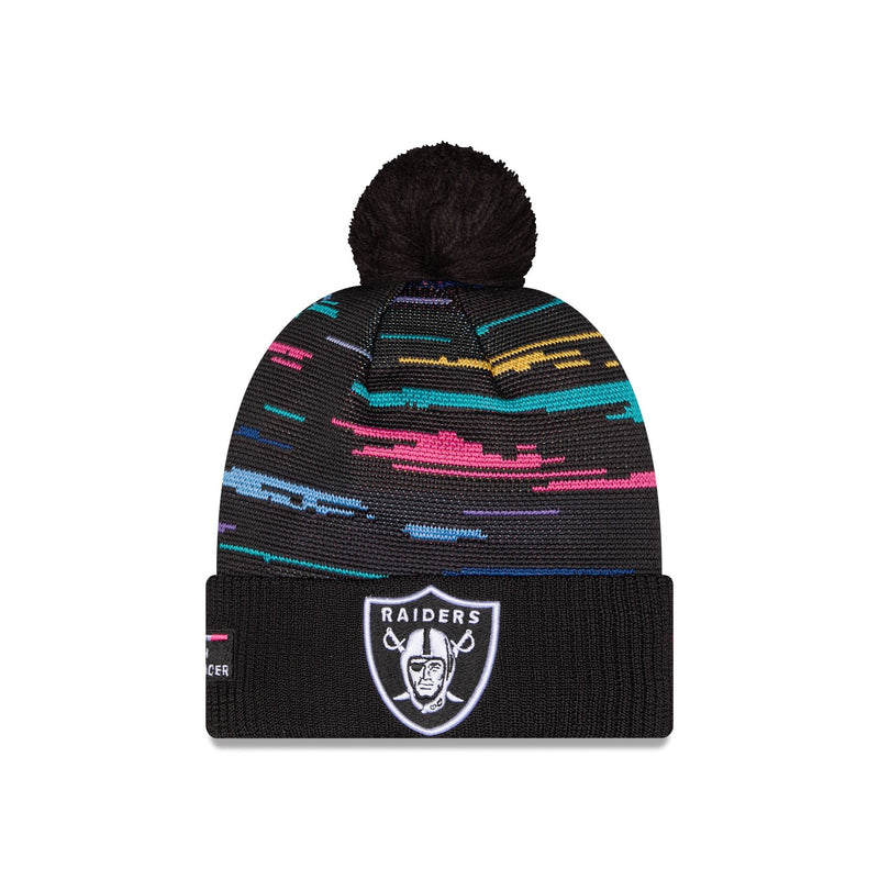 Las Vegas Raiders 2026 Crucial Catch Kids Pom Knit Hat