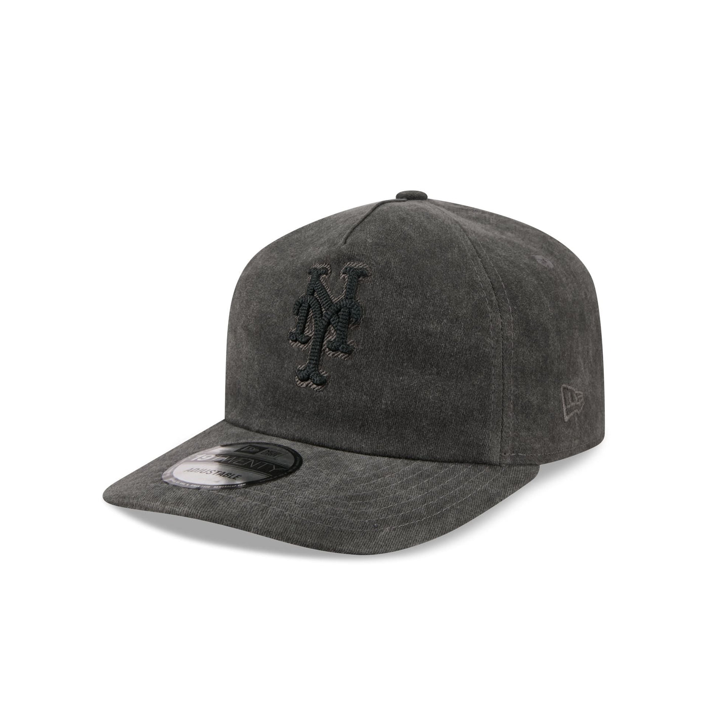 New York Mets Black Pigment Dye 19TWENTY Snapback Hat