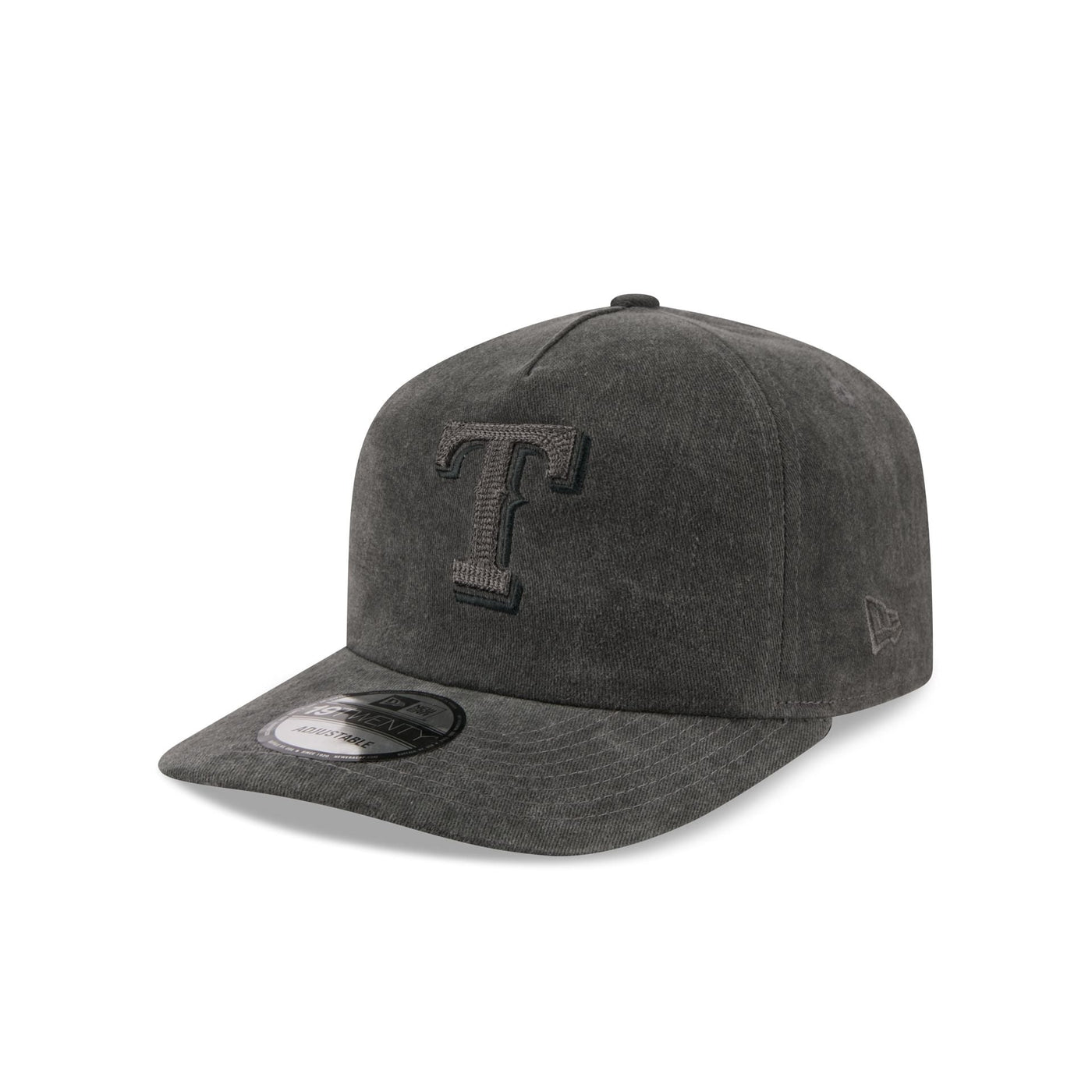 Texas Rangers Black Pigment Dye 19TWENTY Snapback Hat