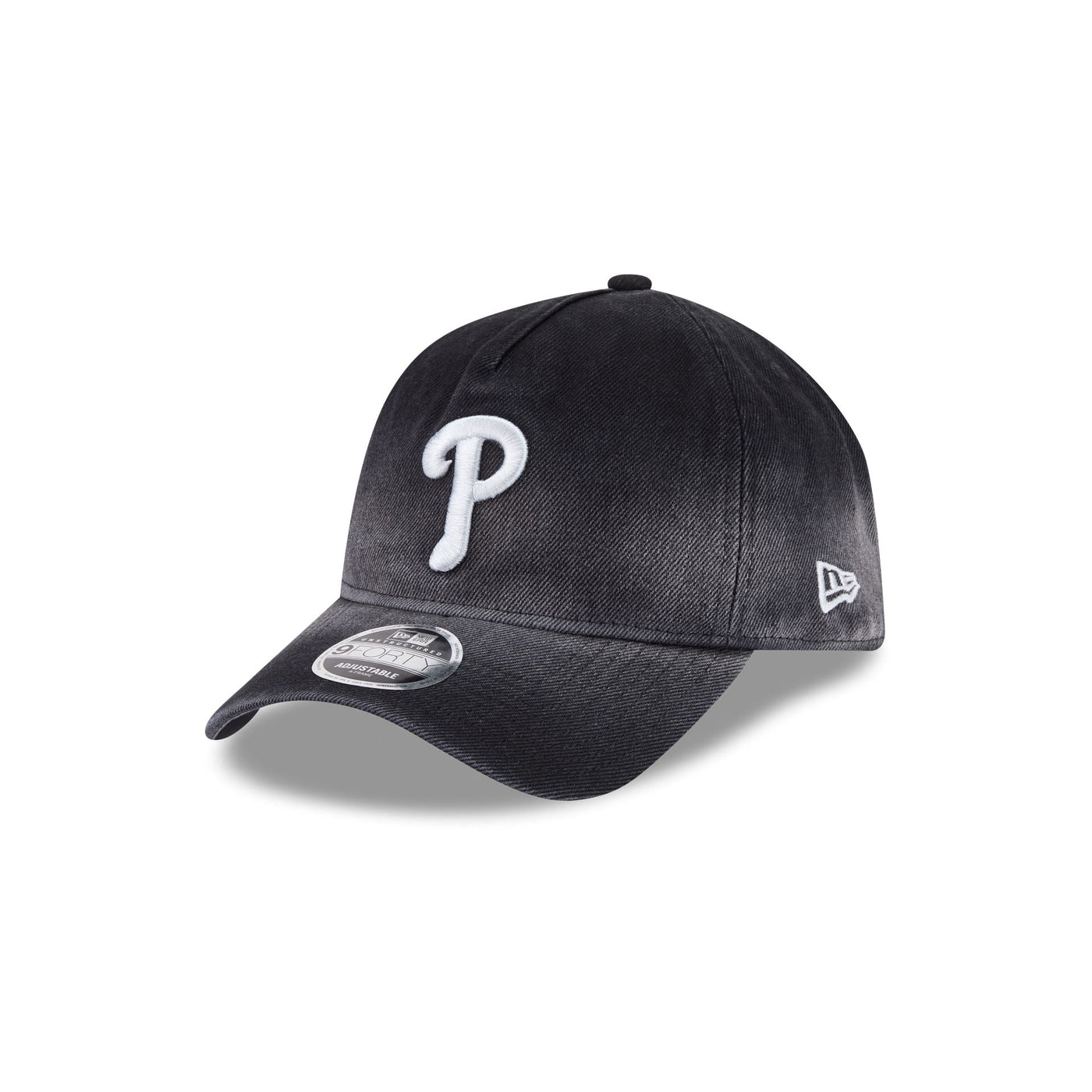 Philadelphia Phillies Washed Black Denim 9FORTY A-Frame Unstructured Snapback Hat