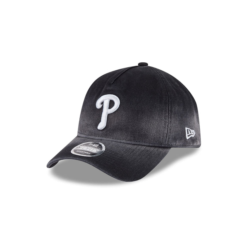 Philadelphia Phillies Washed Black Denim 9FORTY A-Frame Unstructured Snapback Hat
