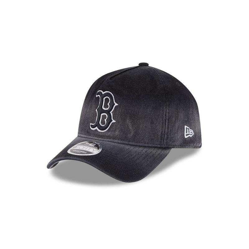 Boston Red Sox Washed Black Denim 9FORTY A-Frame Unstructured Snapback Hat