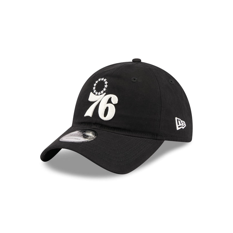 Philadelphia 76ers Nylon Black 9TWENTY Adjustable Hat