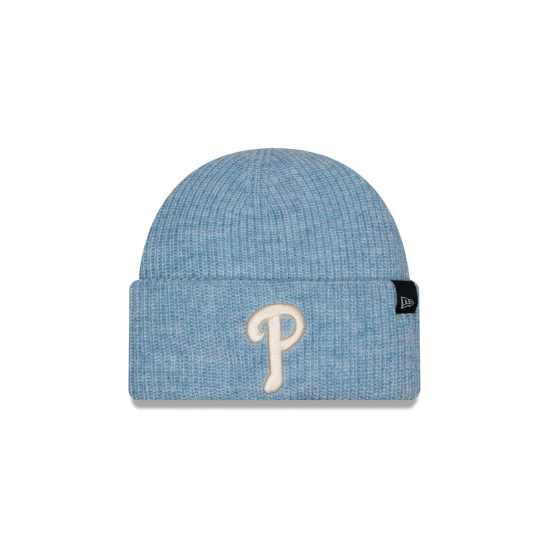 Philadelphia Phillies Woolen Blue Short Cuff Knit Beanie Hat