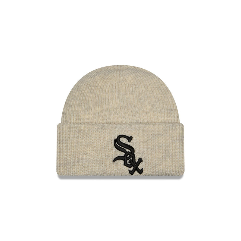 Chicago White Sox Woolen Heather Gray Short Cuff Knit Beanie Hat
