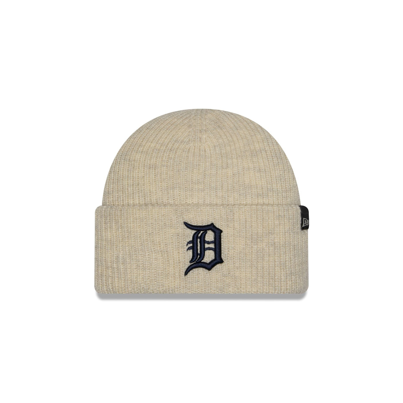 Detroit Tigers Woolen Heather Gray Short Cuff Knit Beanie Hat