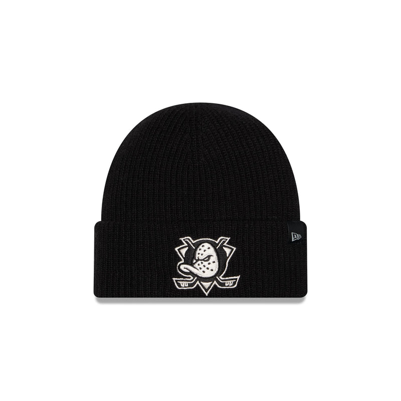 Anaheim Ducks Woolen Black Short Cuff Knit Beanie Hat