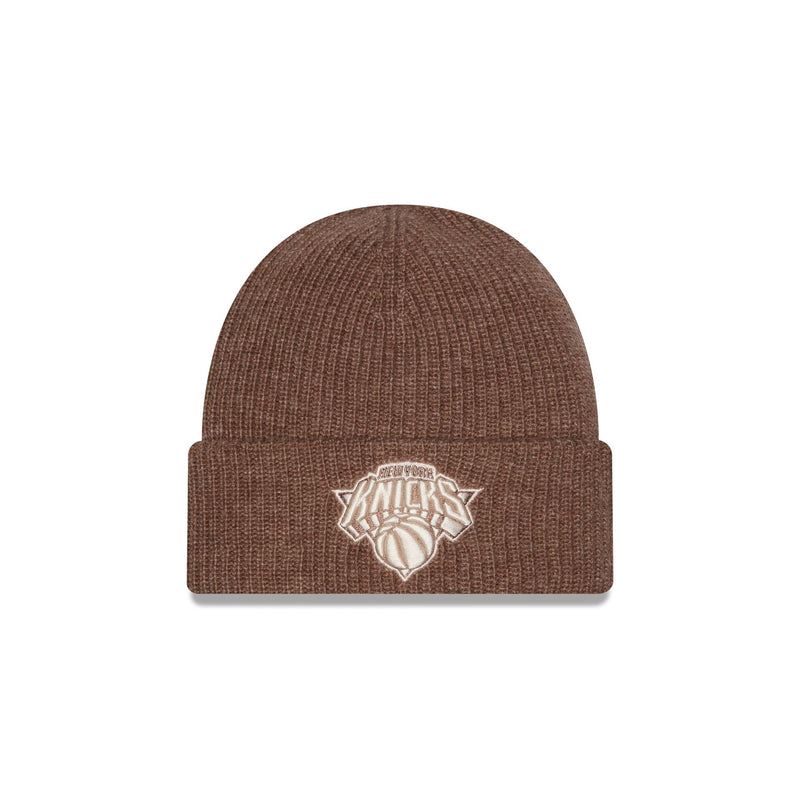 New York Knicks Woolen Tan Short Cuff Knit Beanie Hat