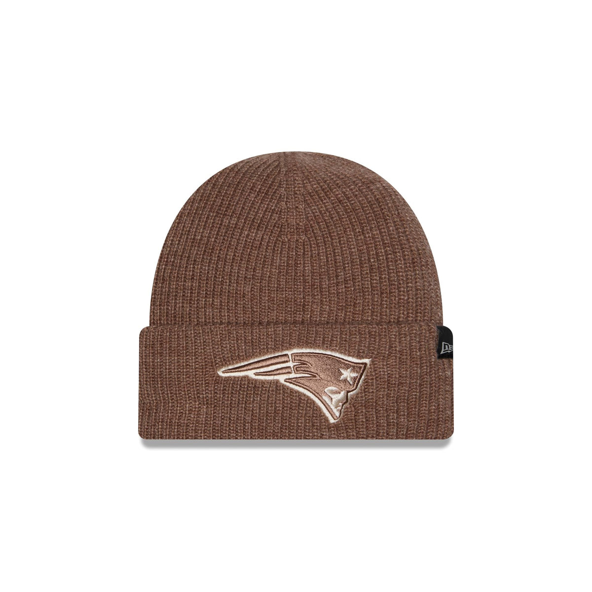 New England Patriots Woolen Tan Short Cuff Knit Beanie Hat