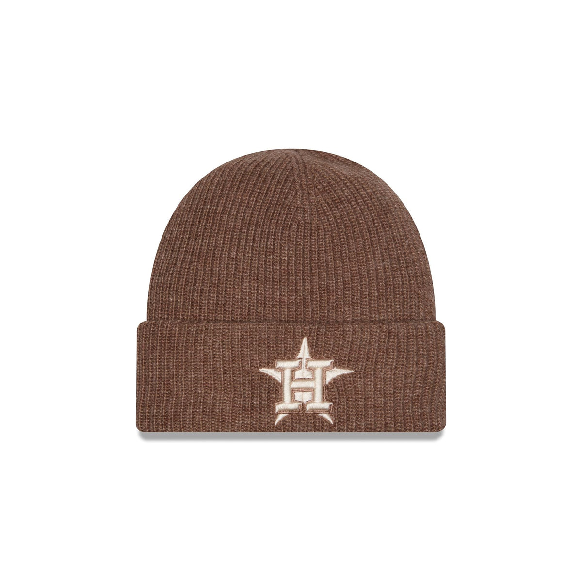 Houston Astros Woolen Tan Short Cuff Knit Beanie Hat