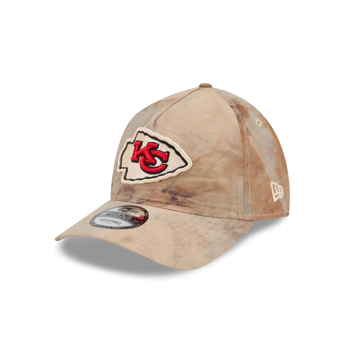 Kansas City Chiefs Washed Nylon Brown 9TWENTY A-Frame Adjustable Hat