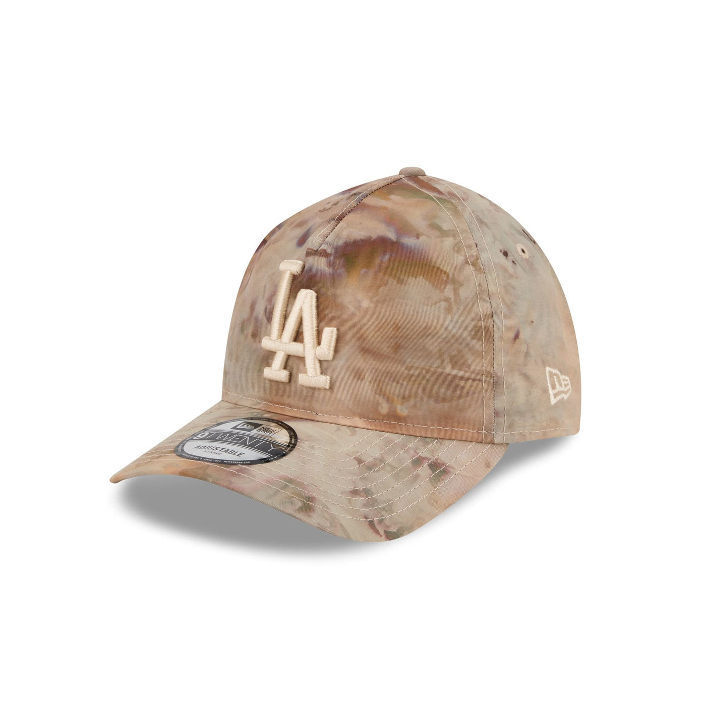 Los Angeles Dodgers Washed Nylon Brown 9TWENTY A-Frame Adjustable Hat