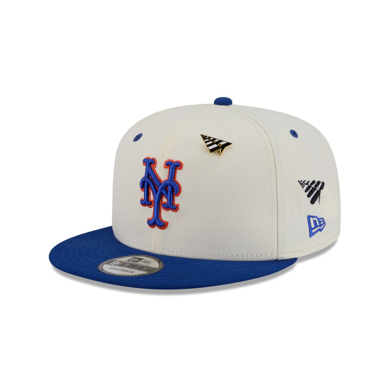 Paper Planes x New York Mets Chrome White 9FIFTY Snapback Hat