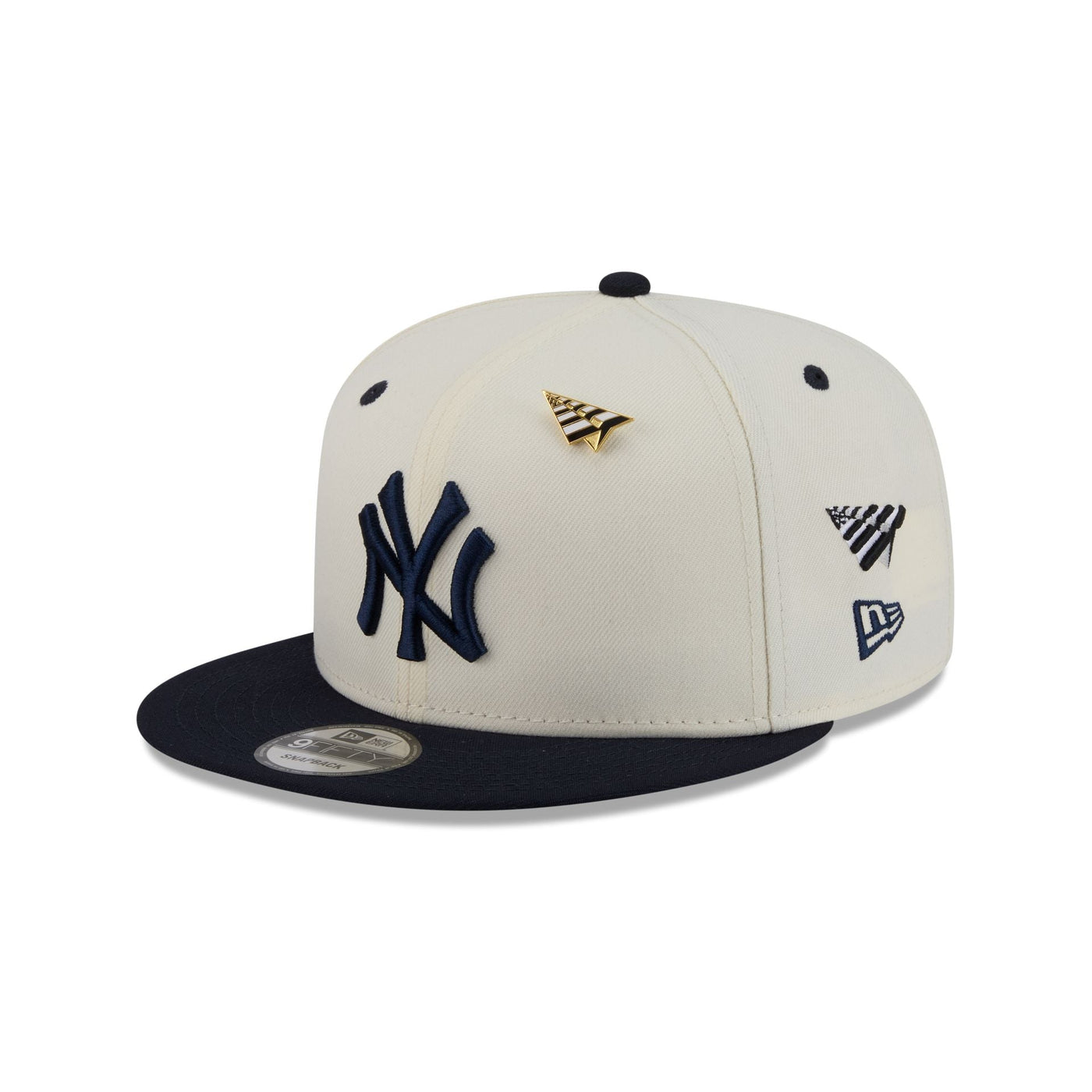 Paper Planes x New York Yankees Chrome White 9FIFTY Snapback Hat