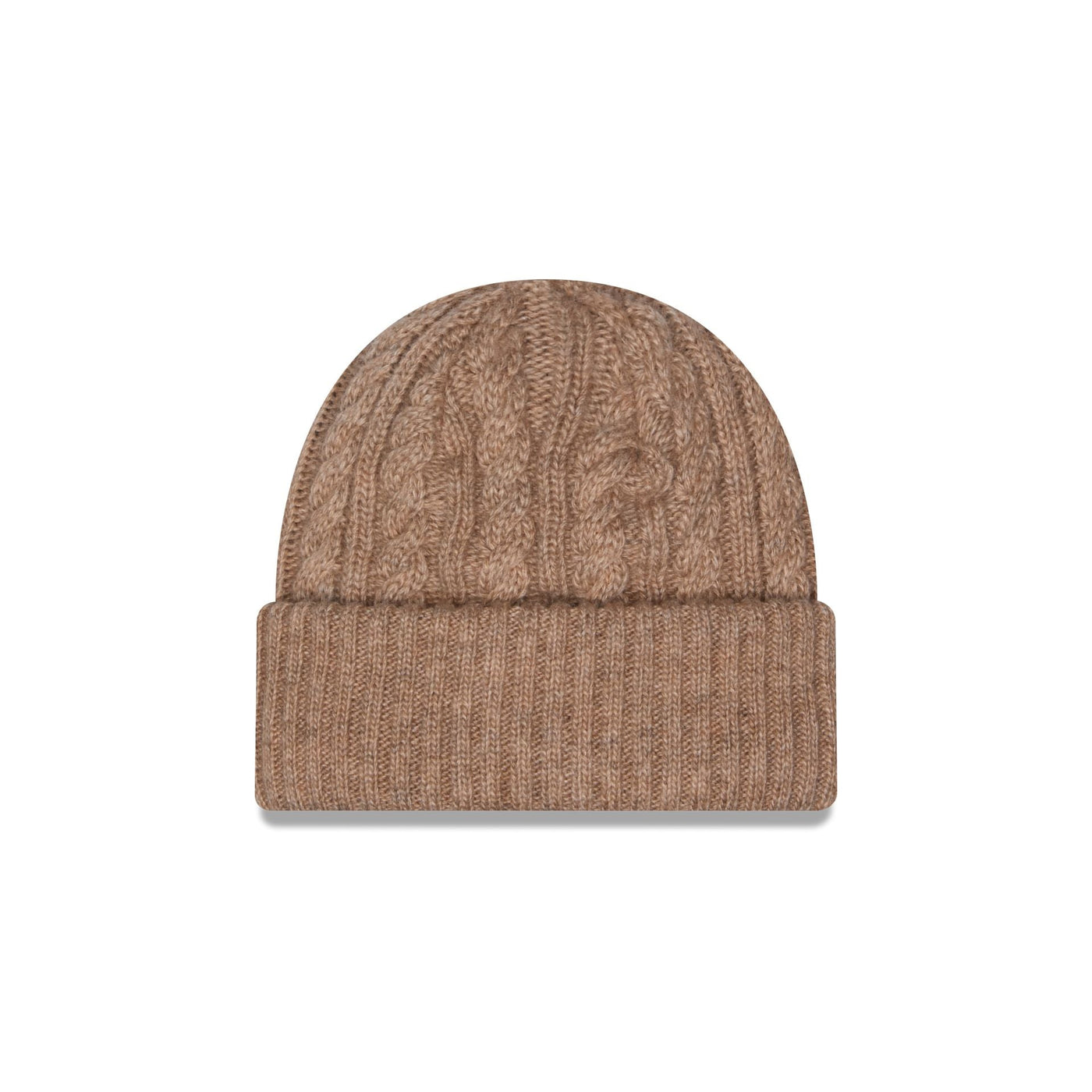 New Era Cap Woolen Khaki Cable Knit Beanie Hat