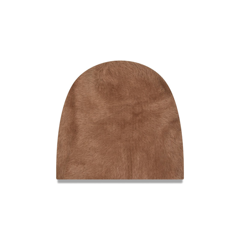 New Era Cap Fuzzy Khaki Cuffless Knit Beanie Hat