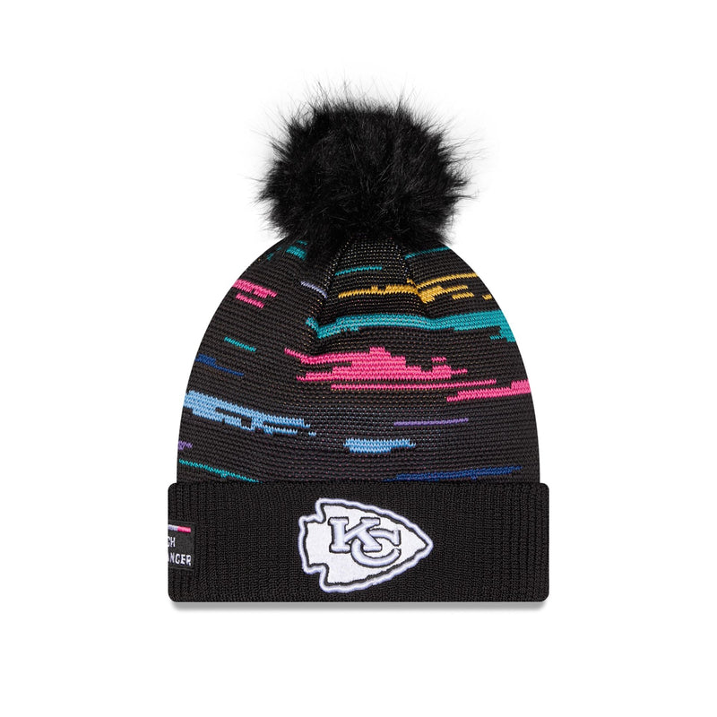 Kansas City Chiefs 2026 Crucial Catch Women's Pom Knit Hat