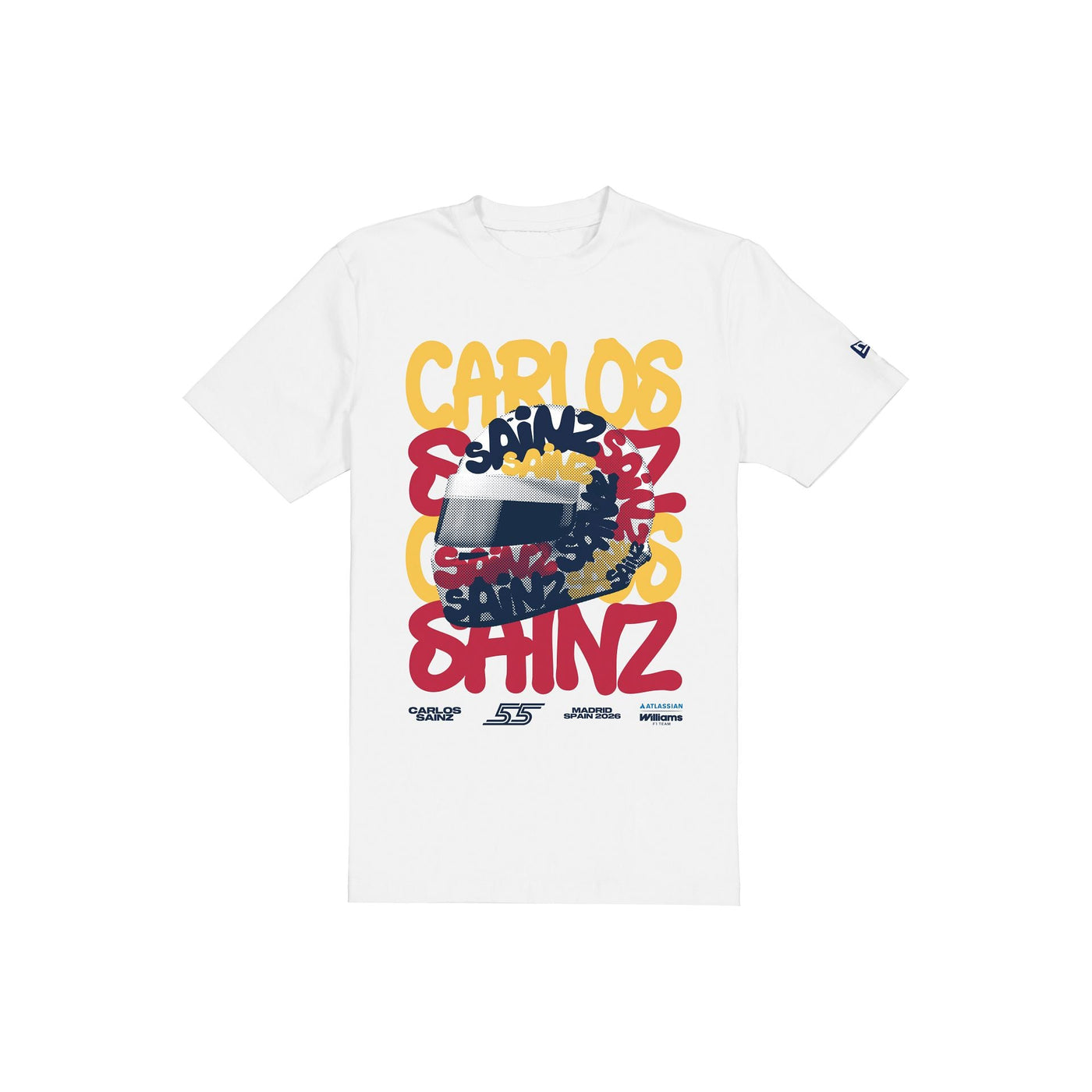 2026 Spain Race Special Atlassian Williams F1 Team Carlos Sainz White T-Shirt