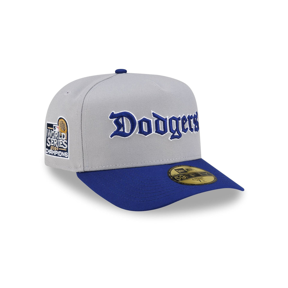 Just Caps Gothic Script Los Angeles Dodgers 59FIFTY A-Frame Fitted Hat