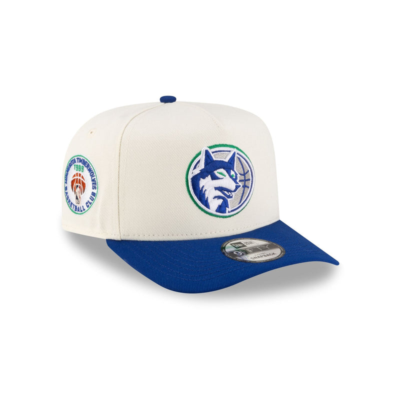 Minnesota Timberwolves 1989-1996 Hardwood Classics Express Chrome White 9FIFTY A-Frame Snapback Hat