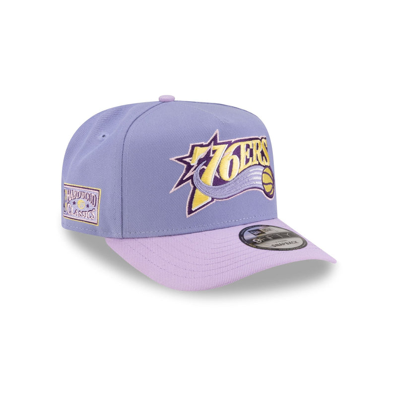 Philadelphia 76ers Hardwood Classics Lavender Purple 9FIFTY A-Frame Snapback Hat