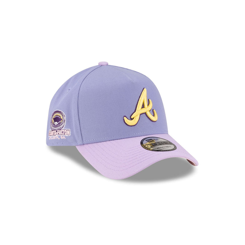 Atlanta Braves Lavender Pink 9FORTY A-Frame Snapback Hat
