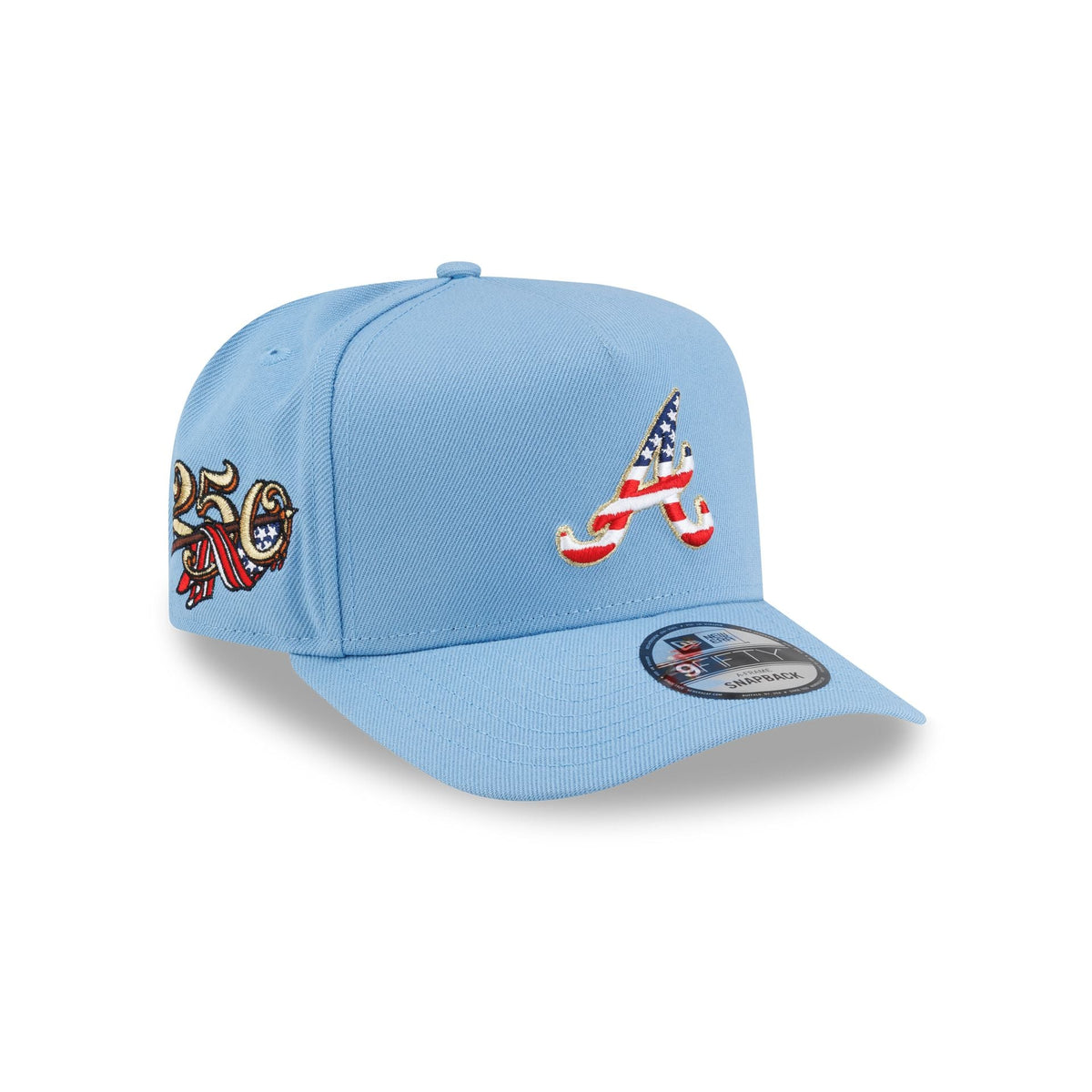 Atlanta Braves Red, White & Blue 9FIFTY A-Frame Snapback Hat