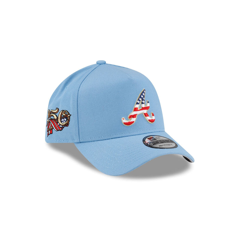 Atlanta Braves Red, White & Blue 9FORTY A-Frame Snapback Hat
