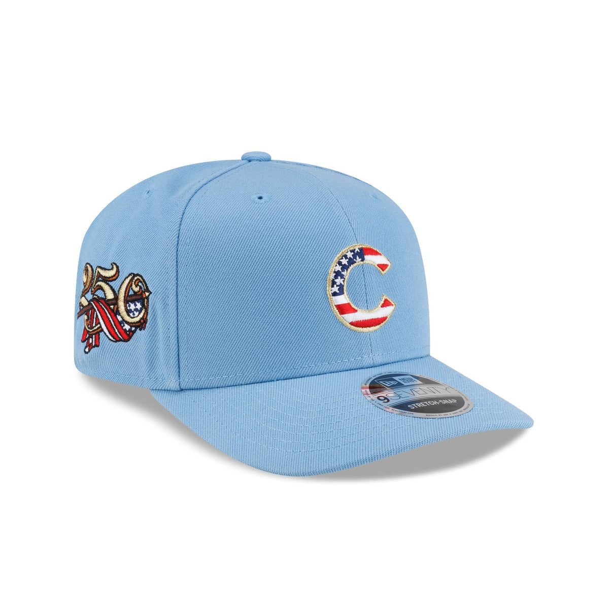 Chicago Cubs Red, White & Blue 9SEVENTY Stretch-Snap Hat