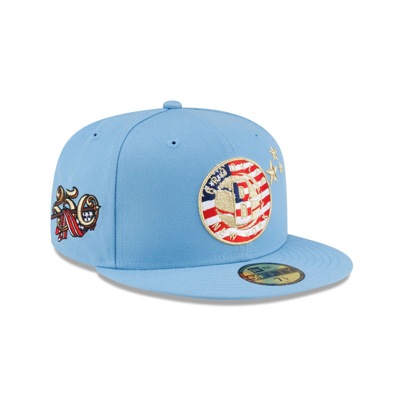 Brooklyn Nets Red, White & Blue 59FIFTY Fitted Hat