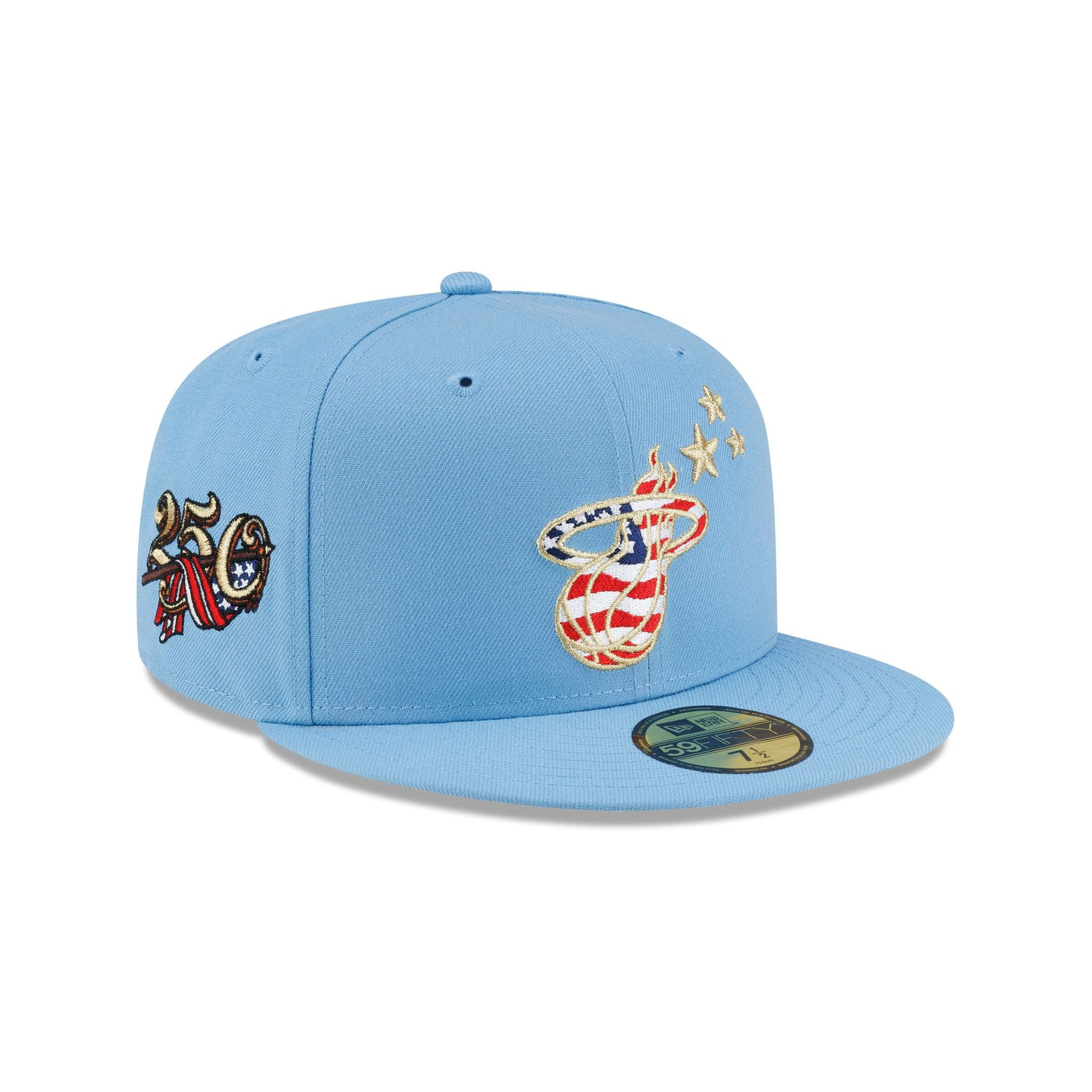 Miami Heat Red, White & Blue 59FIFTY Fitted Hat
