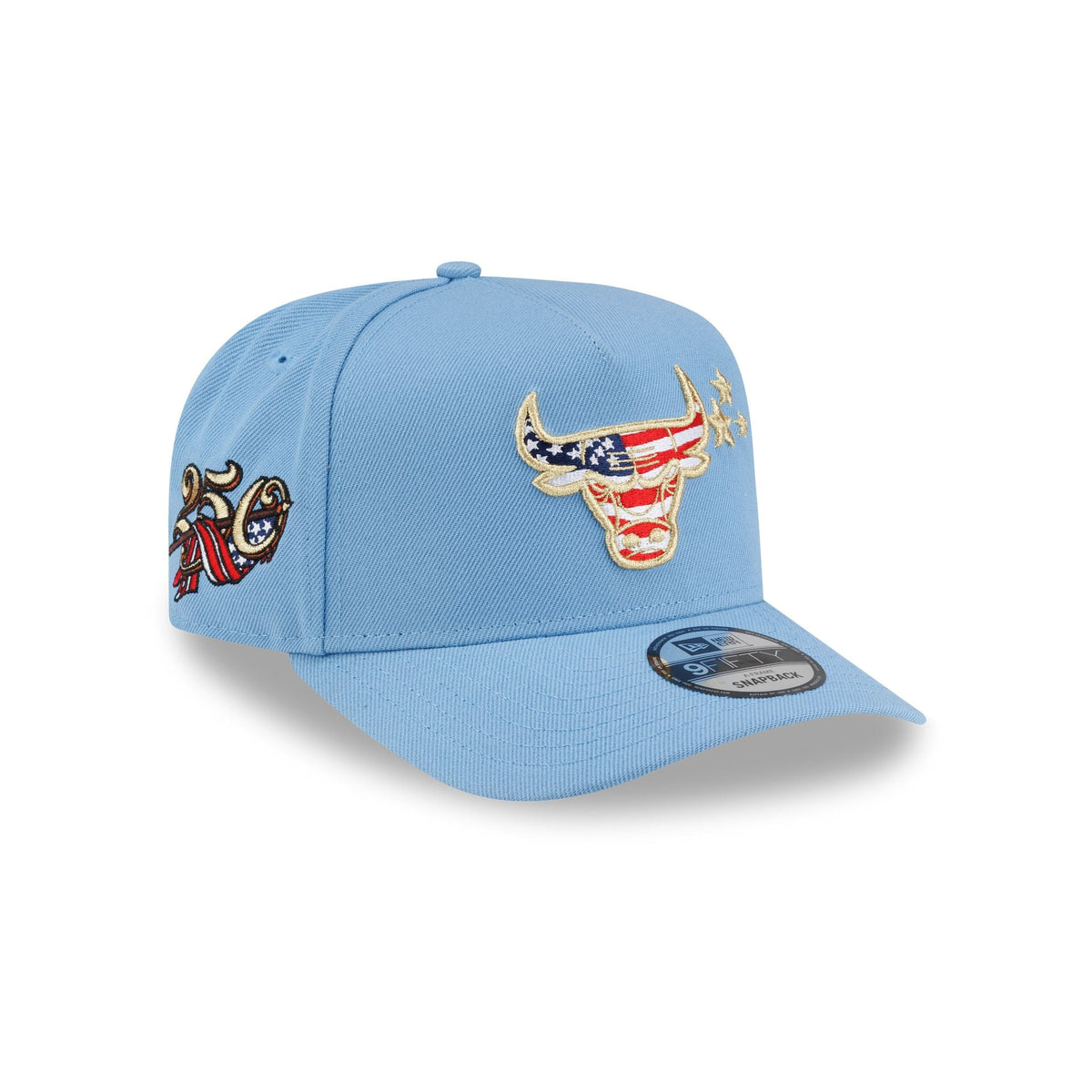 Chicago Bulls Red, White & Blue 9FIFTY A-Frame Snapback Hat