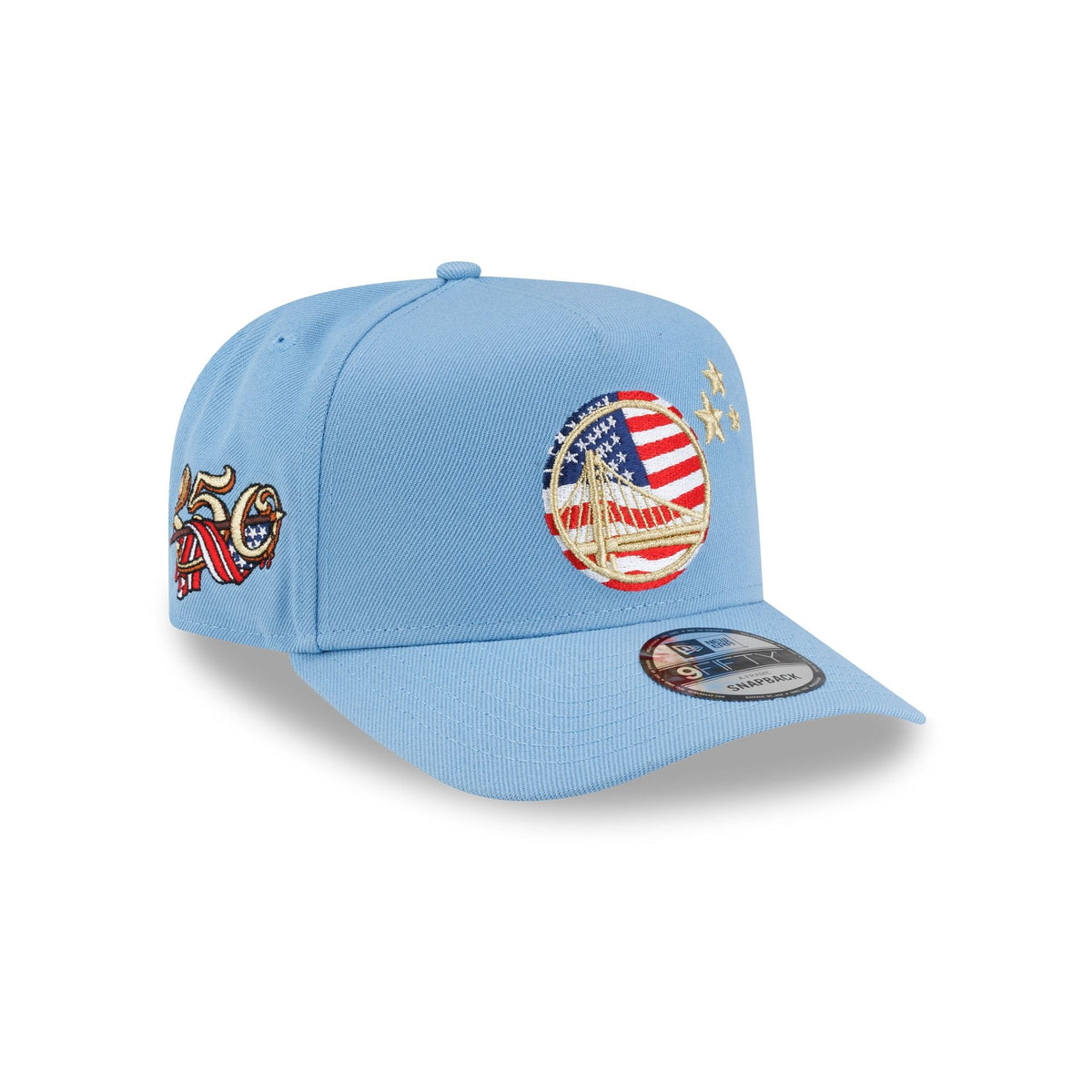 Golden State Warriors Red, White & Blue 9FIFTY A-Frame Snapback Hat