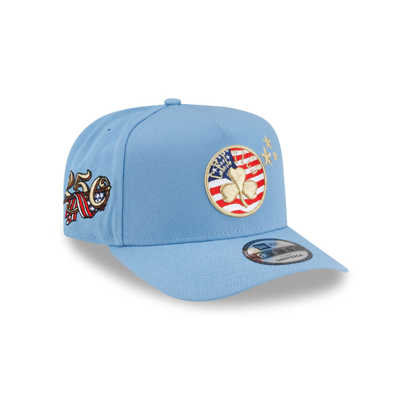 Boston Celtics Red, White & Blue 9FIFTY A-Frame Snapback Hat