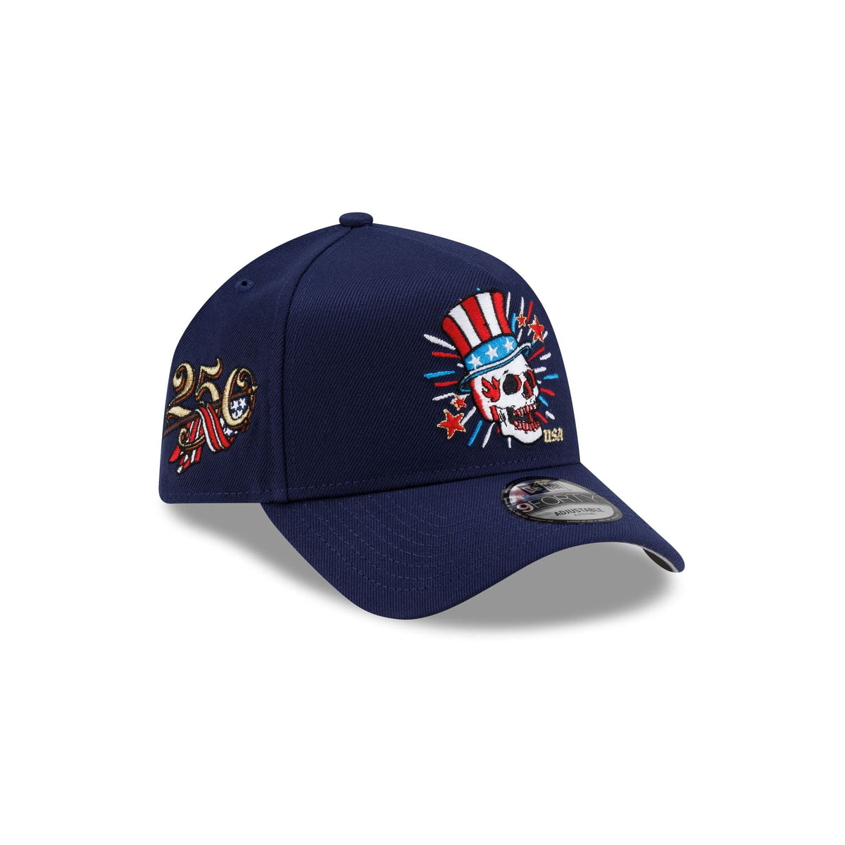 New Era Cap USA Skull Navy 9FORTY A-Frame Snapback Hat