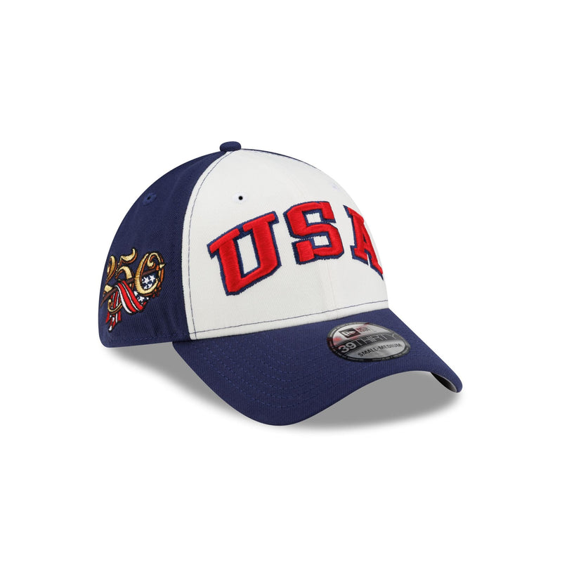 New Era Cap USA Chrome White 39THIRTY Stretch Fit Hat