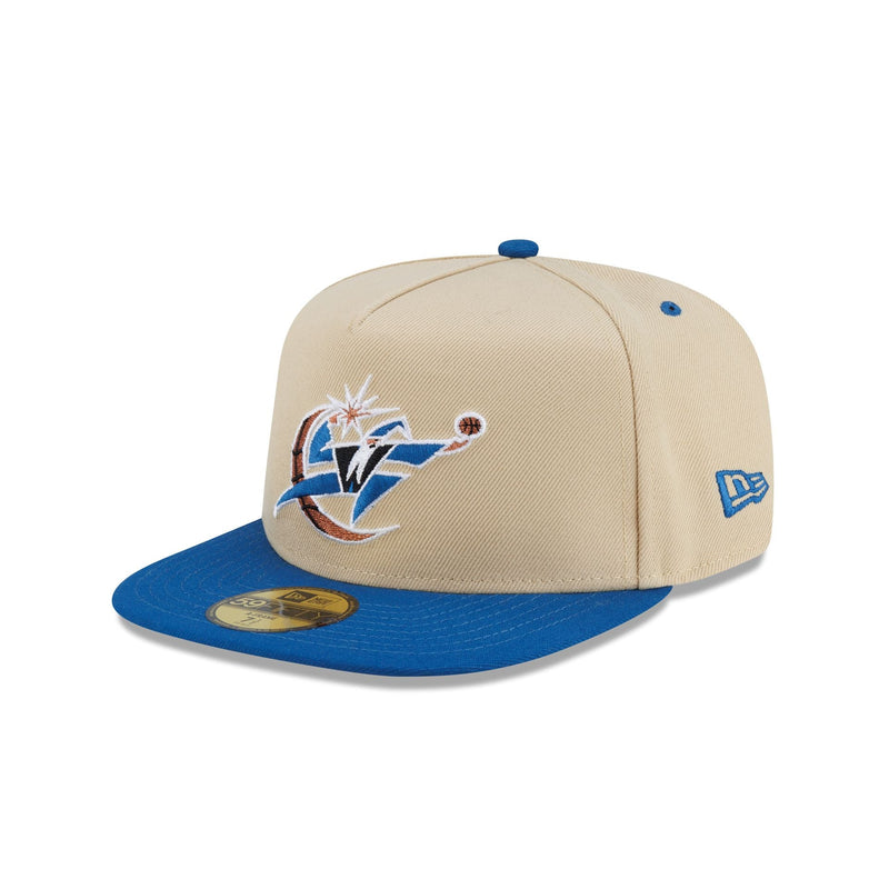 Washington Wizards Hardwood Classics 2000s Gold 59FIFTY A-Frame Fitted Hat