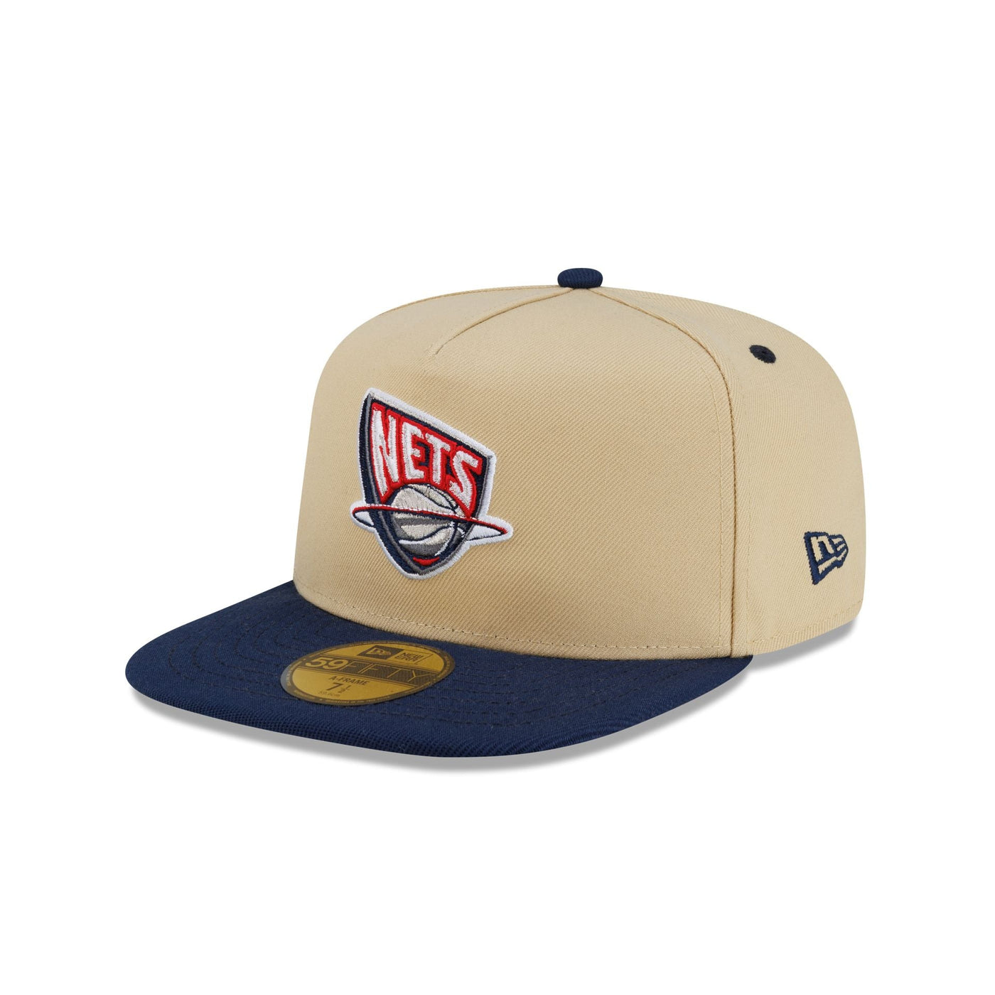 New Jersey Nets Hardwood Classics 2000s Gold 59FIFTY A-Frame Fitted Hat