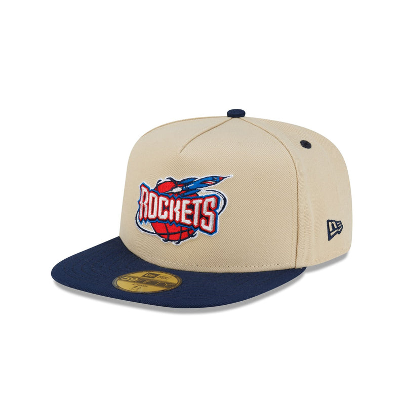Houston Rockets Hardwood Classics 2000s Gold 59FIFTY A-Frame Fitted Hat