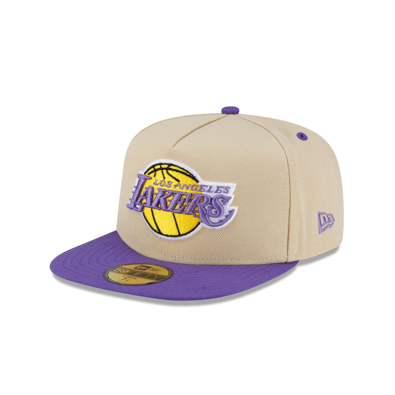 Los Angeles Lakers Hardwood Classics 2000s Gold 59FIFTY A-Frame Fitted Hat