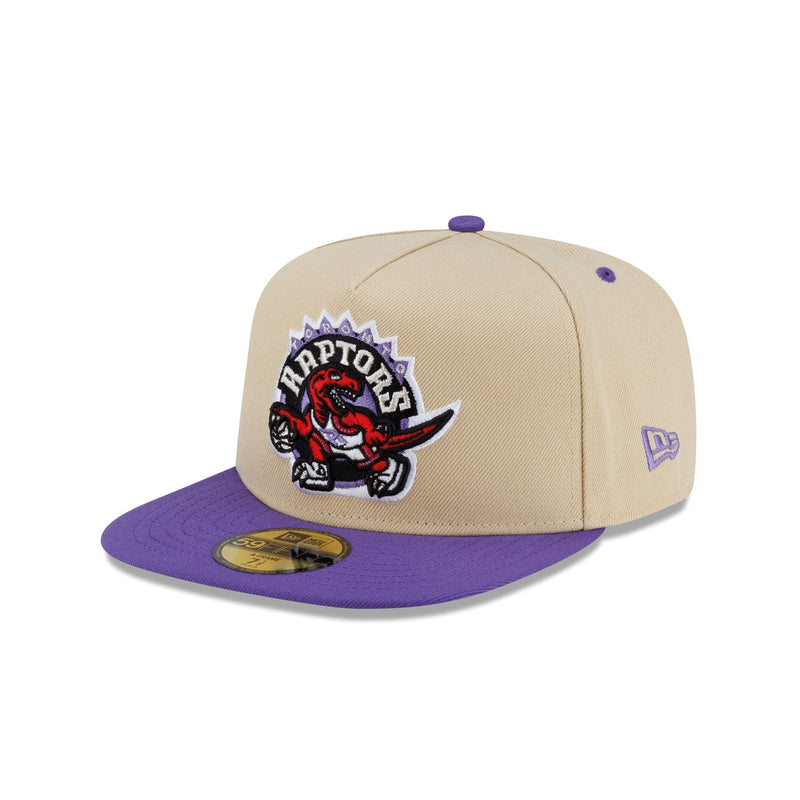 Toronto Raptors Hardwood Classics 2000s Gold 59FIFTY A-Frame Fitted Hat