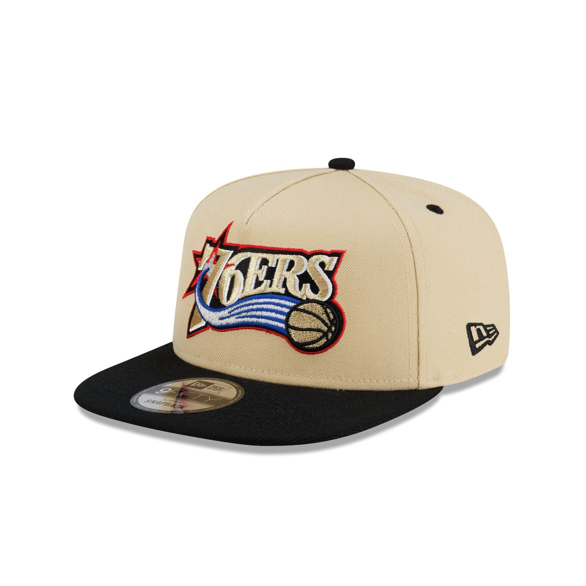 Philadelphia 76ers Hardwood Classics 2000s Gold 9FIFTY A-Frame Snapback Hat
